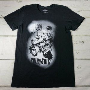 FairyTail Anime Black Short Sleeve Shirt Mens M EUC